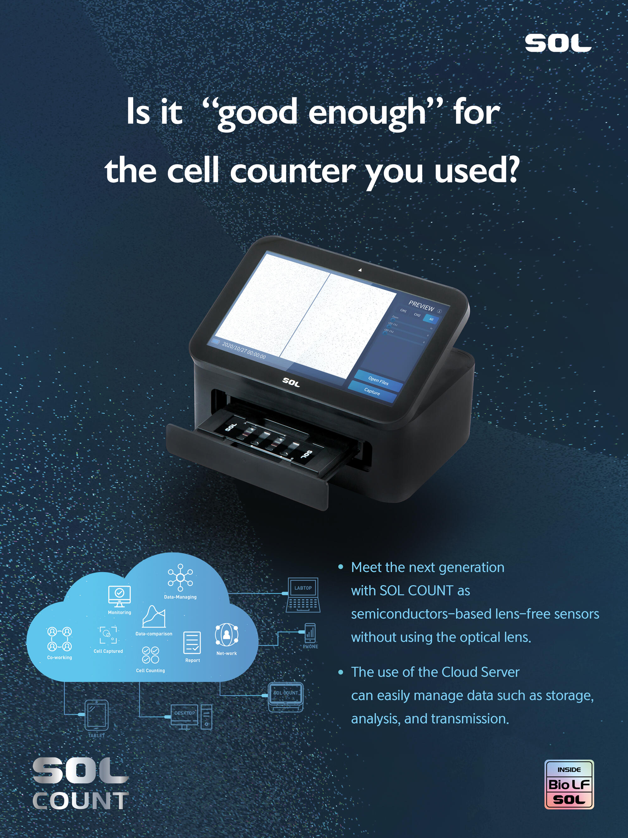 韓國SOL自動細胞計數器品牌 - 自動細胞計數器騰億科技獨家代理&nbsp;2